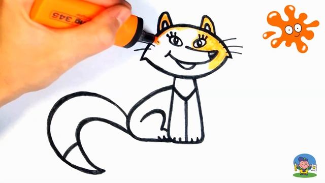 Как нарисовать ЛИСУ / Мультик Раскраска для детей ЛИСА / Раскраски Малышам / How to Draw a Fox смотреть онлайн