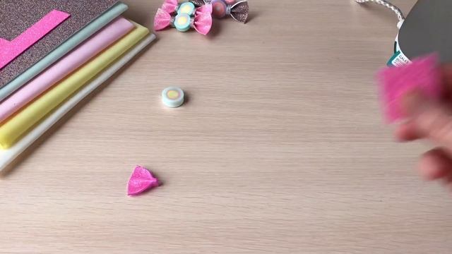 Бантики из фоамирана Конфетка Заколка Резиночки Diy glitter foam craft Foam sheet diy craft idea смотреть онлайн