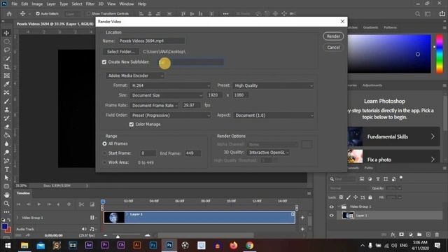 How To Convert Video To Frames in Photoshop CC 2020 смотреть онлайн