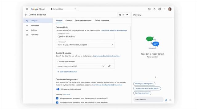 Building a conversational bot with Google Cloud Gen App Builder смотреть онлайн