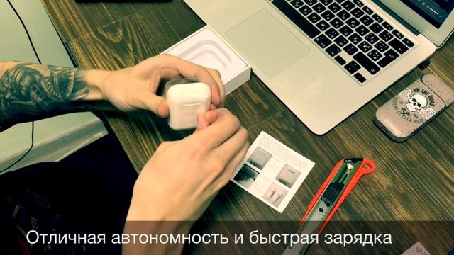 Наушники TWS M9 Like AirPods headphones - распаковка, комплектация смотреть онлайн