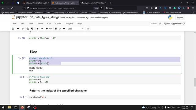 Introduction to Python: String Data Type, Indexing, Slicing, Immutable, and string formatting смотреть онлайн