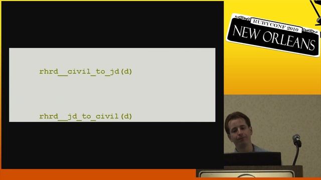 RubyConf 2010 - Knocking Ruby's Date and DateTime Performance Out of the Park with home_run смотреть онлайн