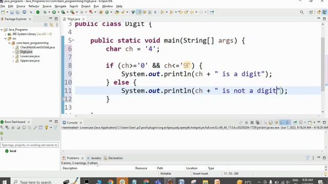 Java Program to check given character contain Digit or Not in Hindi смотреть онлайн