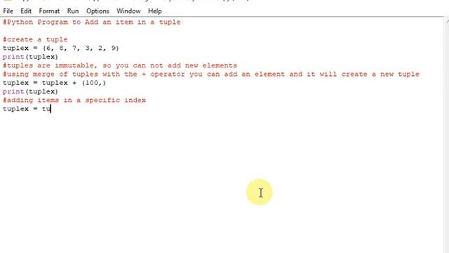 Python Program to Add an item in a tuple смотреть онлайн