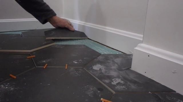Installing a Hexagonal tile floor. смотреть онлайн