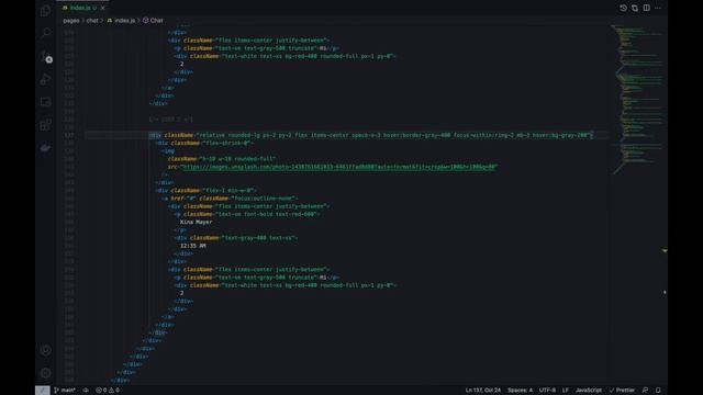 Chat layout with TailwindCSS смотреть онлайн