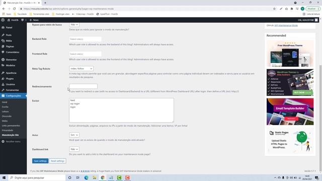 Como Colocar o Site em MODO DE MANUTENÇÃO no WordPress (Rápido e Fácil) 2022 смотреть онлайн