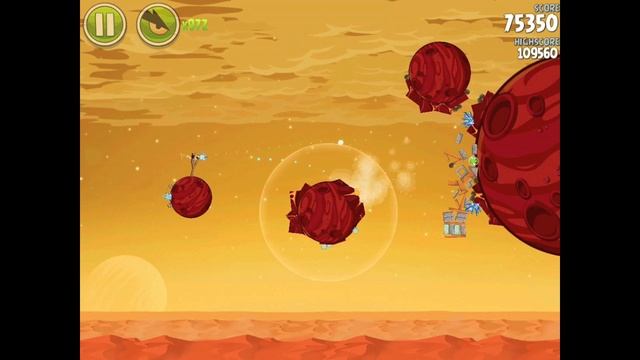 Angry Birds Space Red Planet 5-18 Walkthrough 3-Star смотреть онлайн