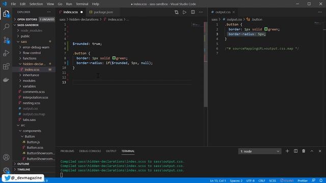Как скрыть свойство Sass по условию? смотреть онлайн