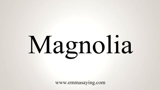 How To Say Magnolia смотреть онлайн