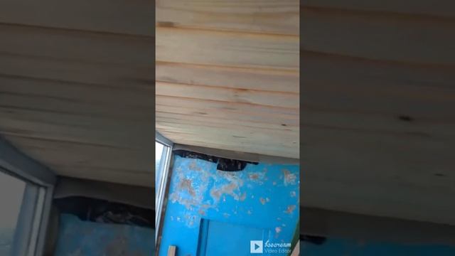 Отделка балкона деревянной вагонкой. смотреть онлайн