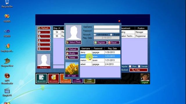 Employee's Registration and Record System смотреть онлайн