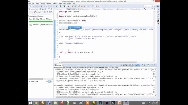 Other options @CucumberOptions of TestRunner смотреть онлайн