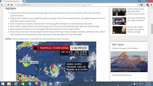 WNN Special Report: Tropical Storm Erika смотреть онлайн