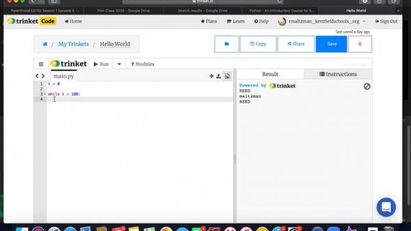 Python V4 Setting a variable to itself, creating a counting program