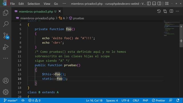 Metodos PRIVADOS EN PHP | Propiedades PRIVADAS en PHP - Late Static Binding en PHP (parte 3) смотреть онлайн