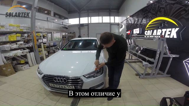 Нанесение плёнки на Ауди А4 | Solartek смотреть онлайн