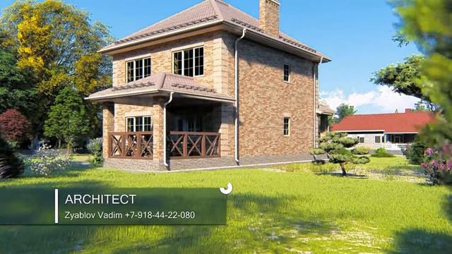 Двухэтажный дом 9-12 в классическом стиле 174м2 смотреть онлайн