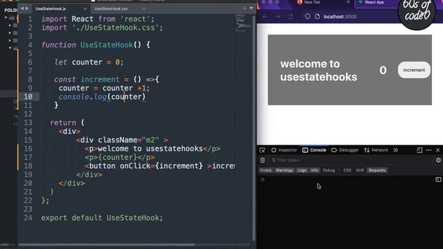 useStateHook ReactJS |From basics to advance | transform from plain js to useStateHooks смотреть онлайн