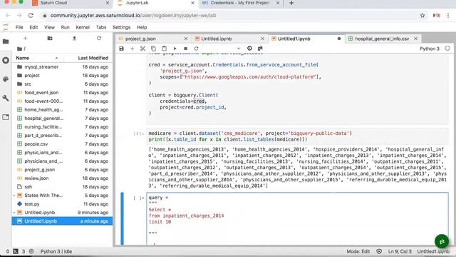 Connecting To Big Query Using Jupyter Notebook On SaturnCloud Part 1 смотреть онлайн