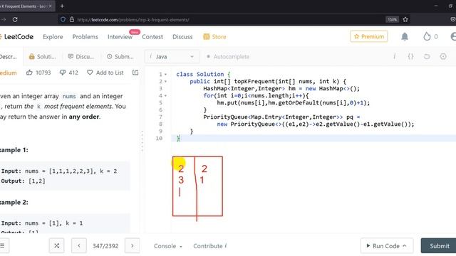 347. Top K Frequent Elements leetcode Solution in java | leetcode | realNameHidden смотреть онлайн