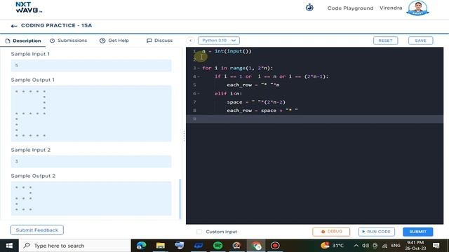 DIGIT 2 Star Pattern Program in Python | Coding Practice 15 A | Solve Number Pattern Python Problem смотреть онлайн