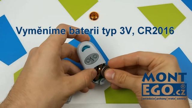 Jak Vyměním Baterie V Dálkovém Ovládači Vrat Came TOP-432NA, TOP-434NA | MontEgo.cz