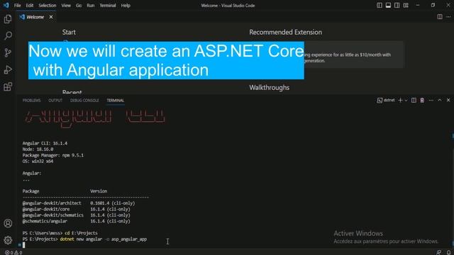 Create Angular 16 with ASP.NET Core 6 application in Visual Studio Code смотреть онлайн