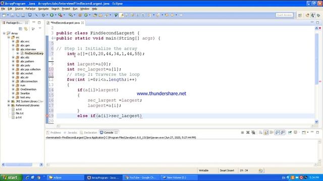 Java Interview Program to find Second Largest Number Without Sorting in an Array смотреть онлайн