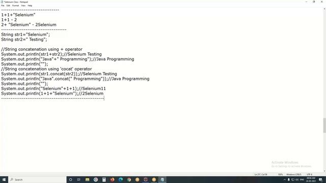String handling in Java смотреть онлайн