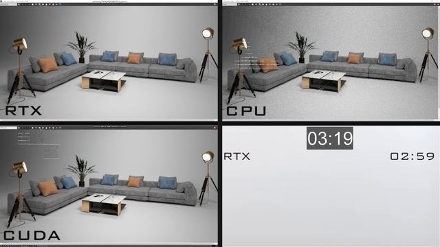 SketchUp V-Ray 4.2 CPU vs RTX vs CUDA - (AMD Threadripper 1950X vs Nvidia RTX2080Ti ) смотреть онлайн