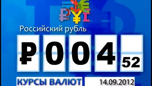 Телевизионная инфографика - курсы валют смотреть онлайн