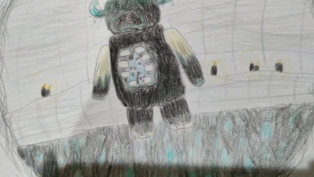 Minecraft Warden Drawing смотреть онлайн