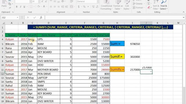 Sumifs Formula in Excel in Bengali | Sumifs Excel | Sumifs смотреть онлайн