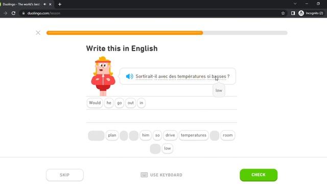 Duolingo #2839 French - English (Part 2 - Dressing Up and Imagination) смотреть онлайн