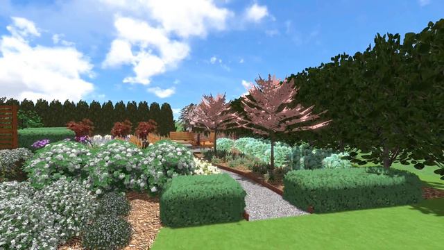 Garden makeover - 3D render of a stunning design смотреть онлайн