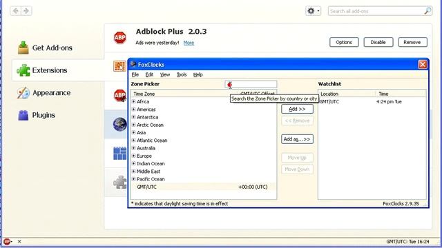 FoxClocks - Firefox extension in action смотреть онлайн