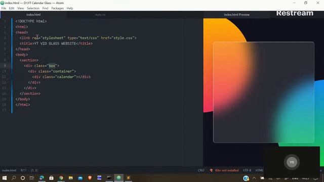 How to make a glass calendar website using html, css смотреть онлайн
