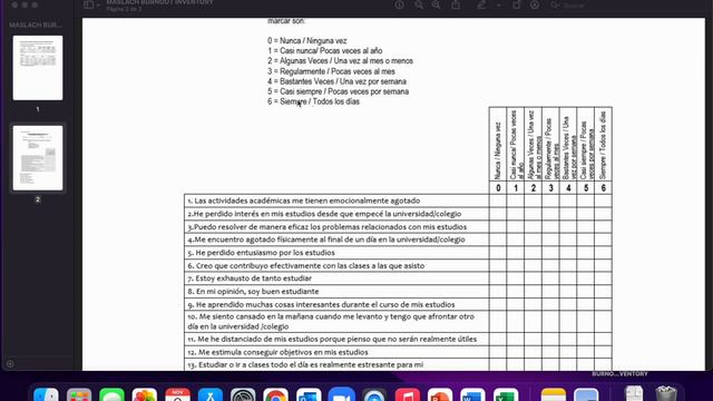 Tutorial de como evaluar el test Maslach Burnout Inventory - General Survey For Students Mbi-Gs S смотреть онлайн