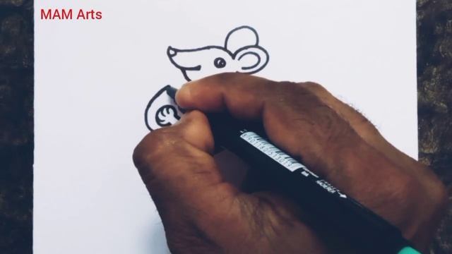 Lord Ganesha Mushak drawing from dots// Easy to draw a Rat//Mouse Rangoli// MAM Arts смотреть онлайн