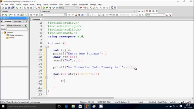C Program To Convert Word into Binary смотреть онлайн