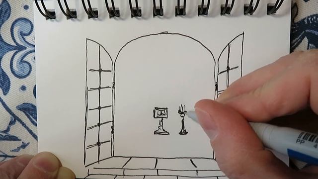 Стихотворение "Великий Пост. Открыта дверь" и рисунок в исполнении автора смотреть онлайн