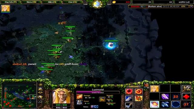 Dota LoD -- Invoker + Medusa - Skady + Linken + Bloodthorne + JackBoots | Carry | смотреть онлайн