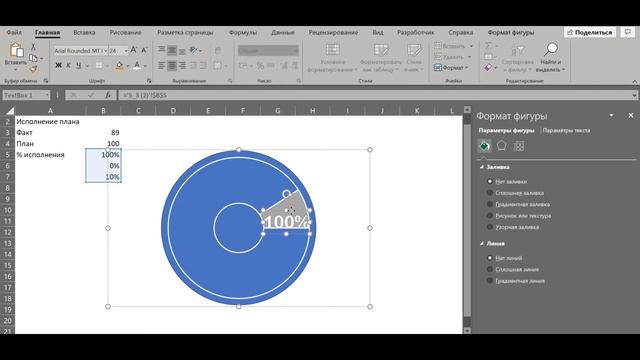 Нестандартная кольцевая диаграмма смотреть онлайн