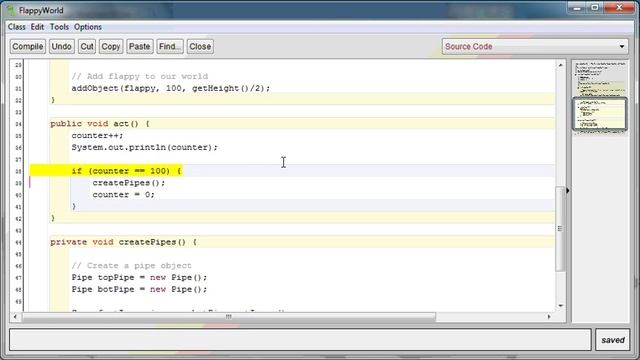 Flappy Bird Day 4 (Greenfoot Project - Intro Java) смотреть онлайн