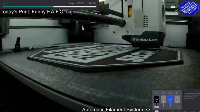 3D Printing Live Bambu Printer! [Custom F.A.F.O. sign] смотреть онлайн