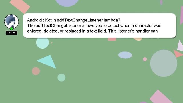 Android : Kotlin addTextChangeListener lambda? смотреть онлайн