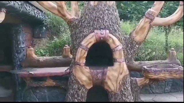 беседка, камин , из арт бетона в виде дерева. от мастера Малюванчук Михаила смотреть онлайн