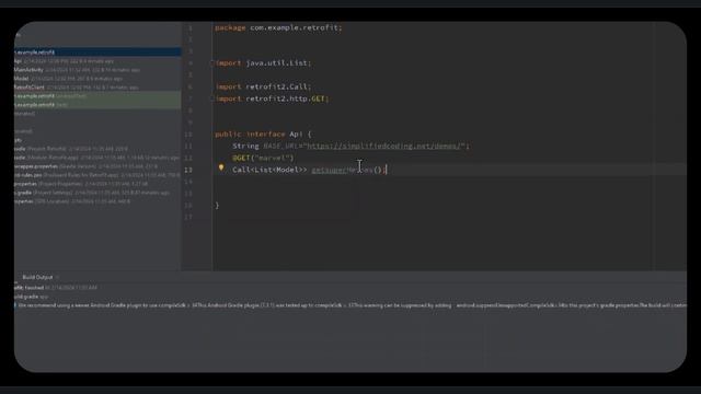 Fetch data from API using Retrofit in Android Studio Java смотреть онлайн